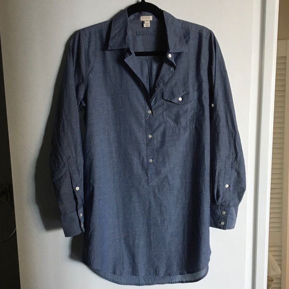 NWOT J Crew Chambray Tunic - Picture 1 of 5